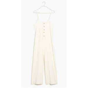 Madewell Women's $98 Textured Cover Up Jumpsuit Lighthouse Size S NE313